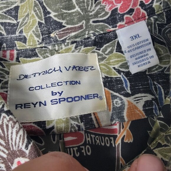 Reyn Spooner Dietrich Varez Mens 3XL 4th Of July Hawaiian Shirt America Outdoors - Picture 5 of 9
